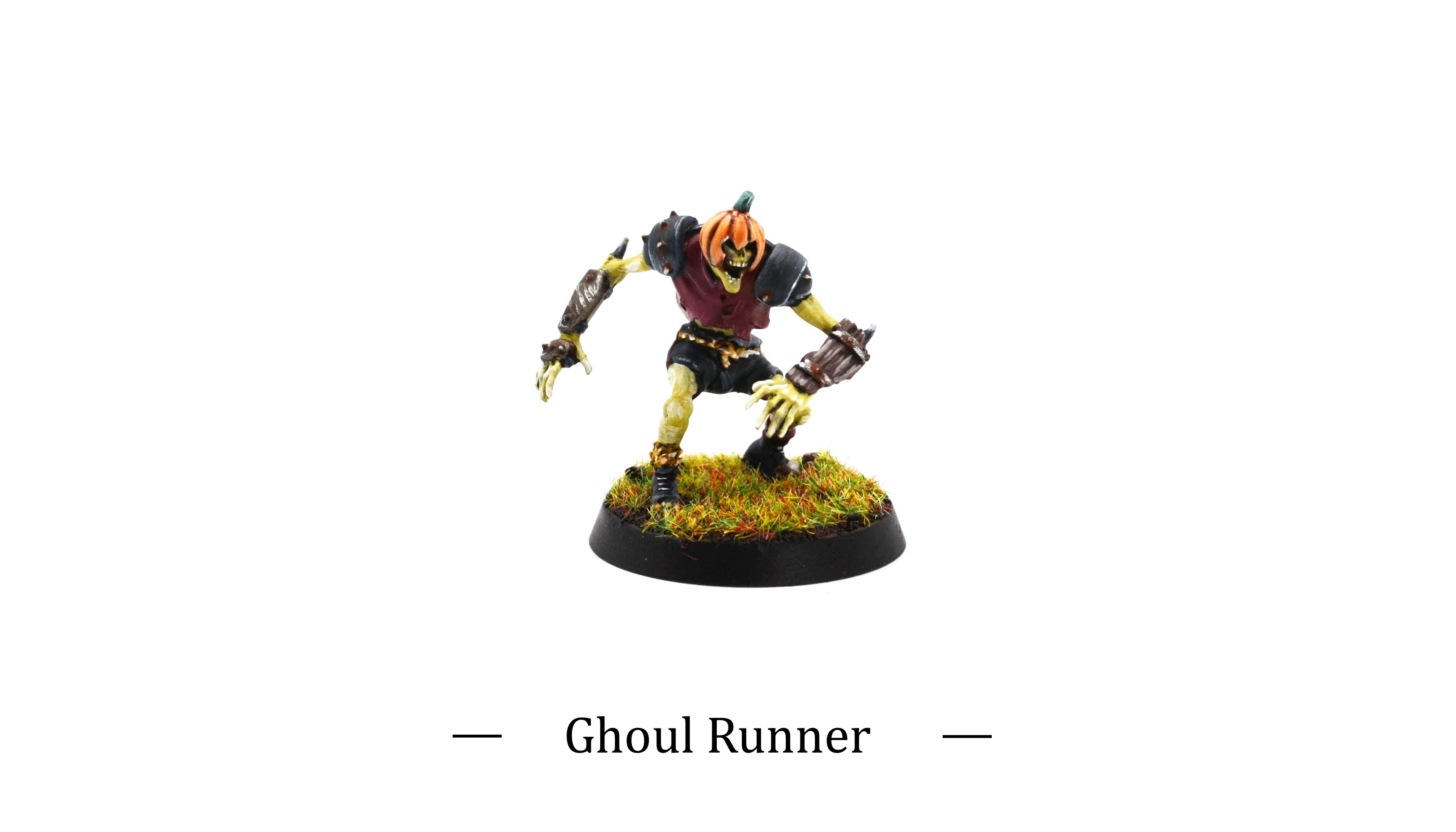 Necromantic Horror Blood Bowl Team: Ghoul Runners Blood Bowl miniature painted by commission painter.